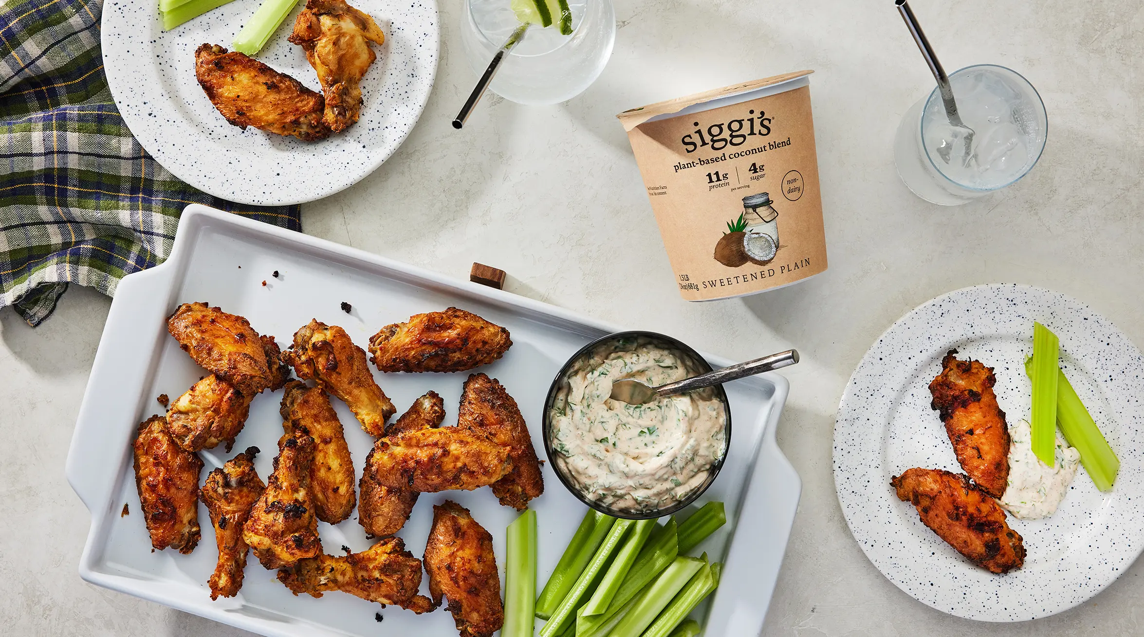 herb marinated chicken wings
