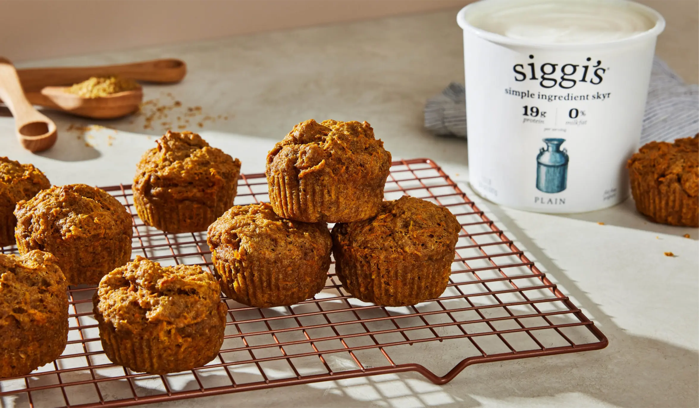 spiced carrot muffins