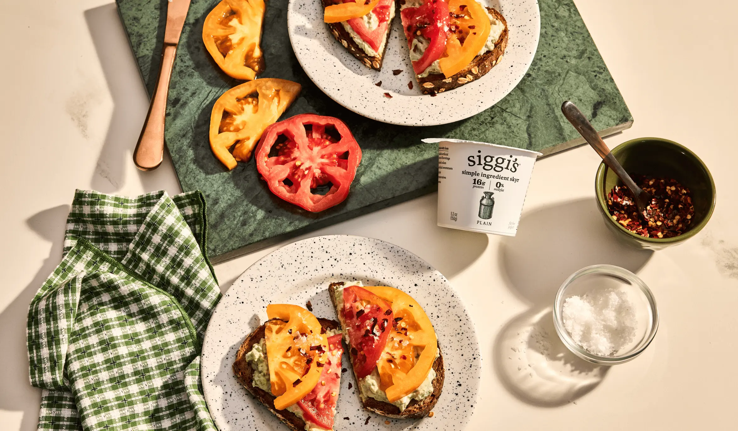siggi's Icelandic yogurt - avocado toast