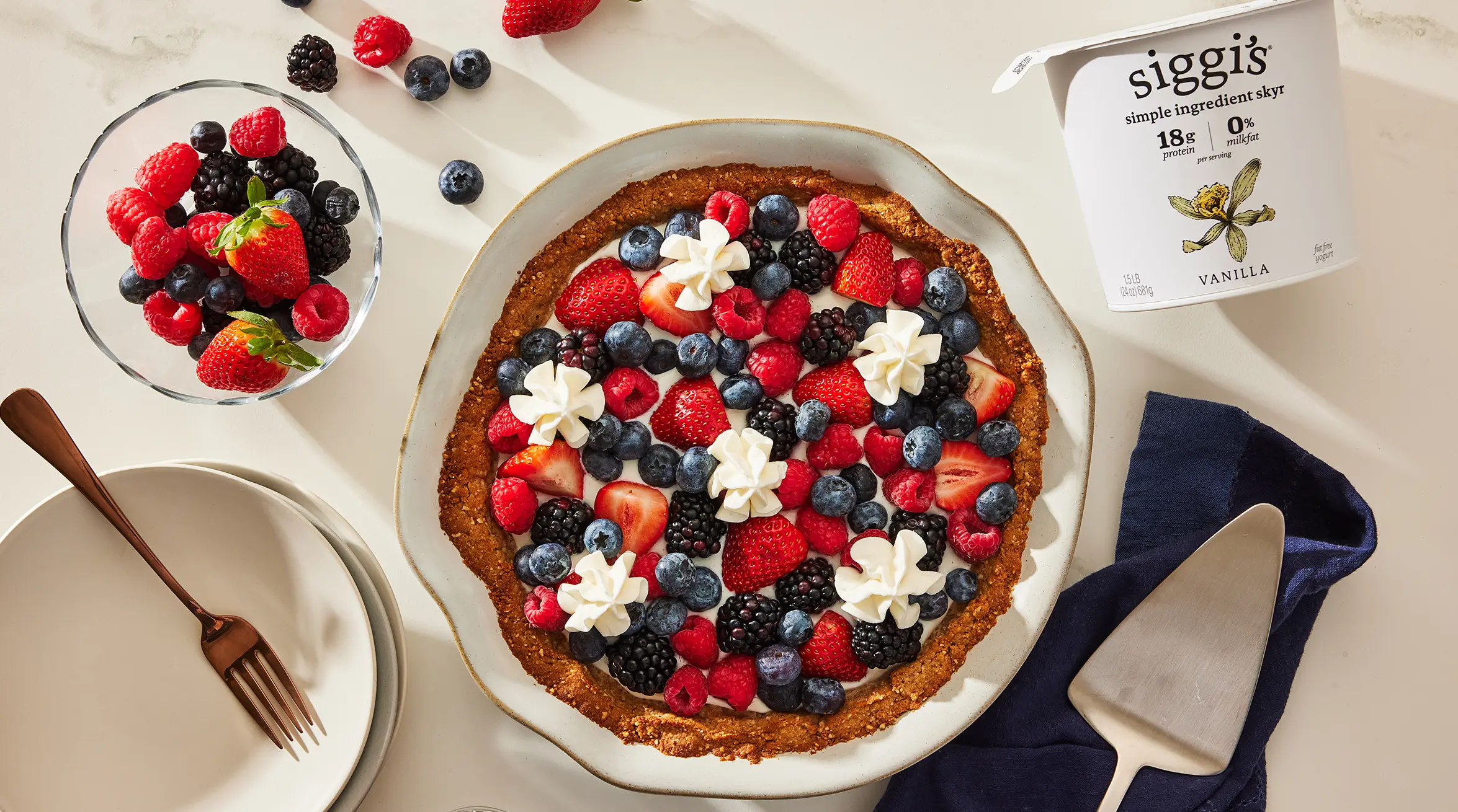 berry simple skyr tart