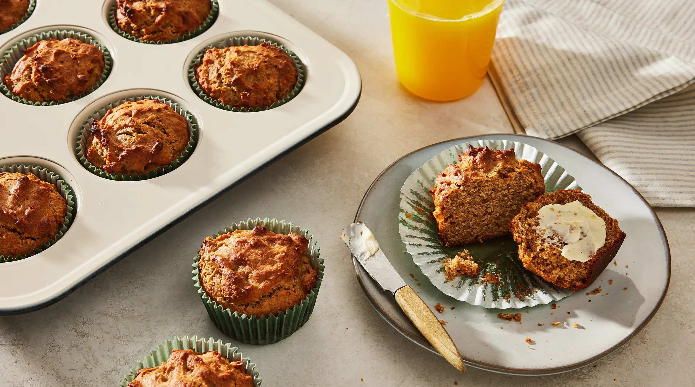 maple almond butter muffins