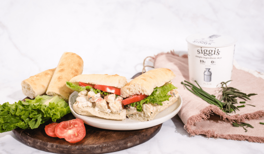 siggi's Icelandic yogurt - shrimp salad