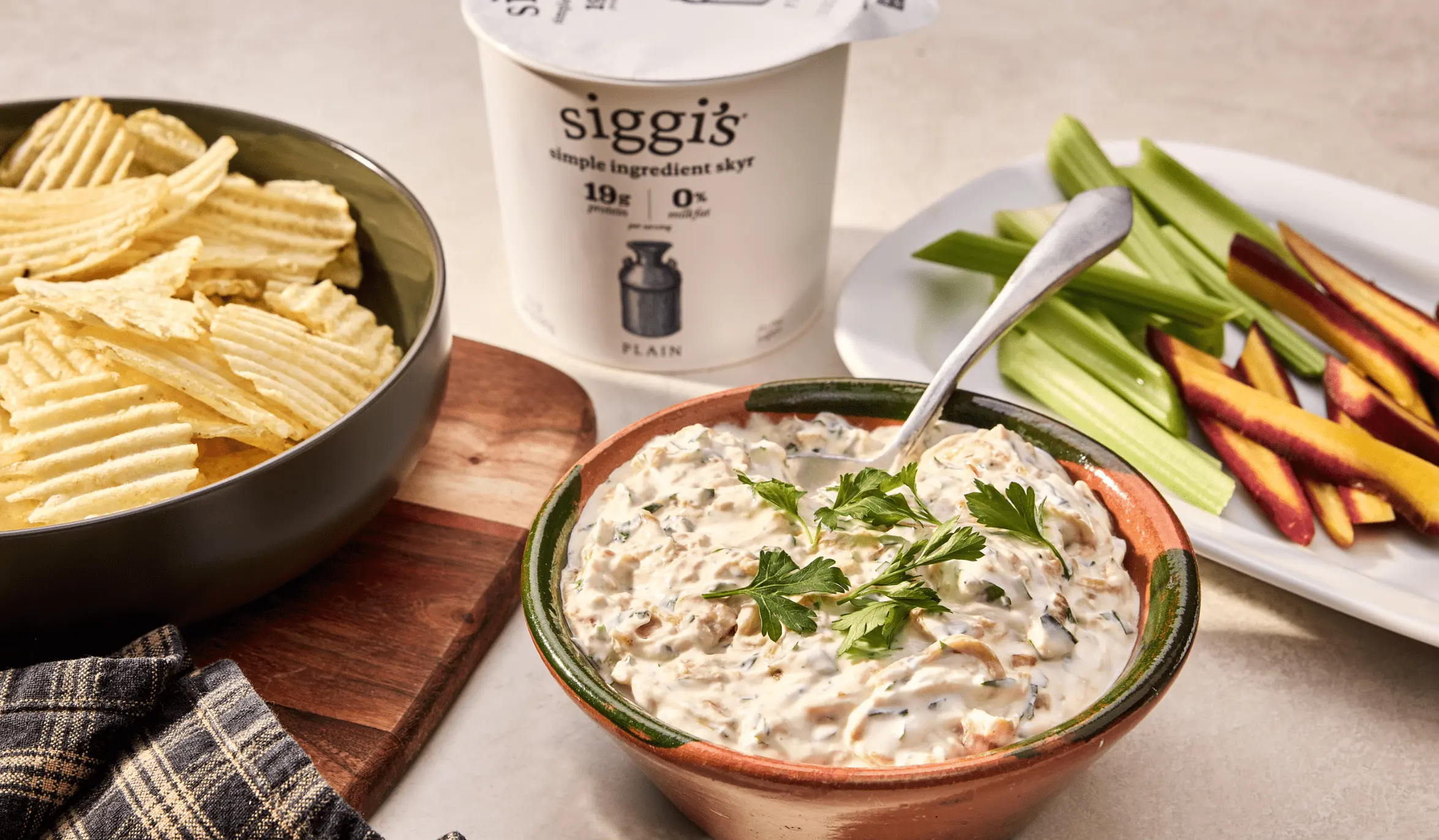siggi's Icelandic yogurt - caramelized onion dip