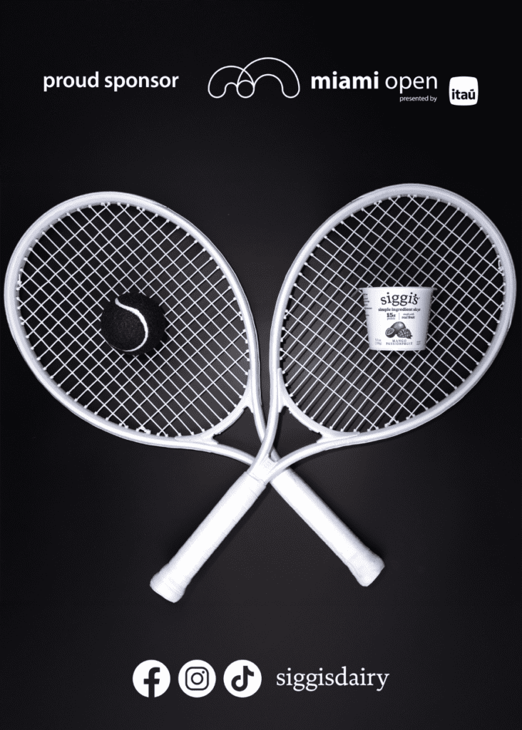 we're the official yogurt sponsor of the 2026 Miami open.
