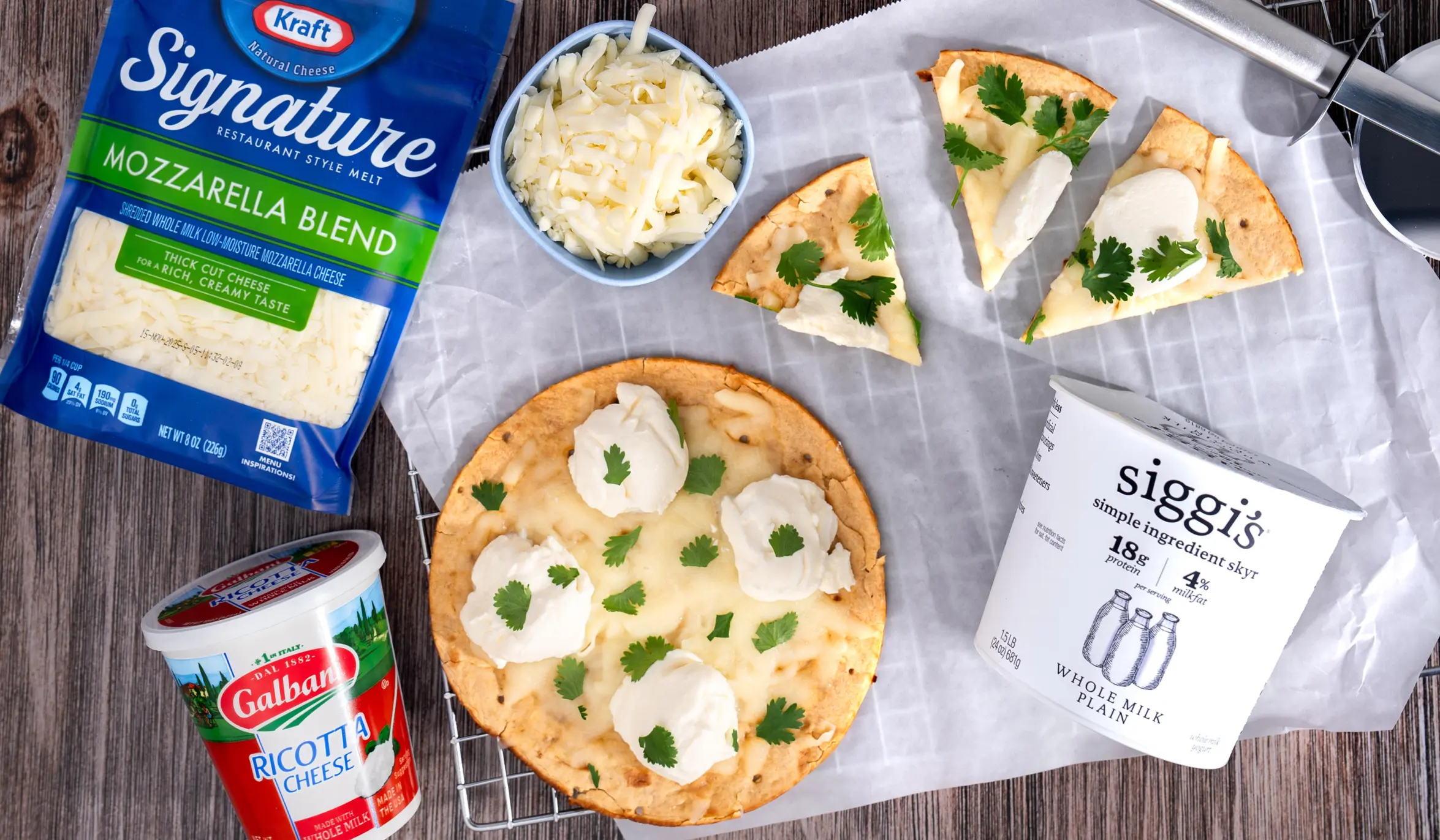 grilled white pizza