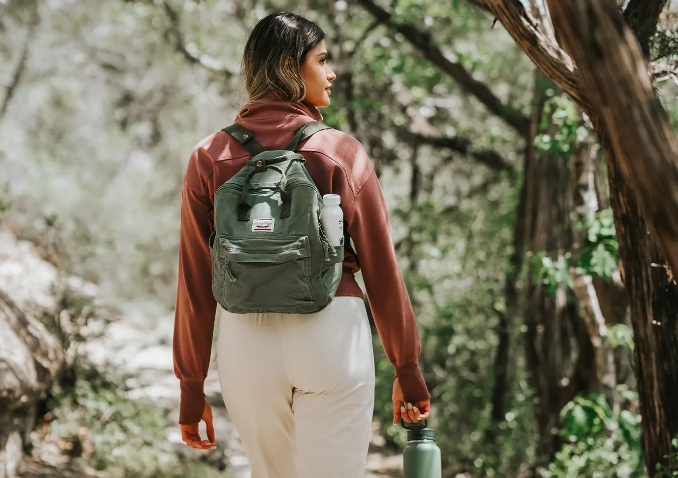 girl walking in nature